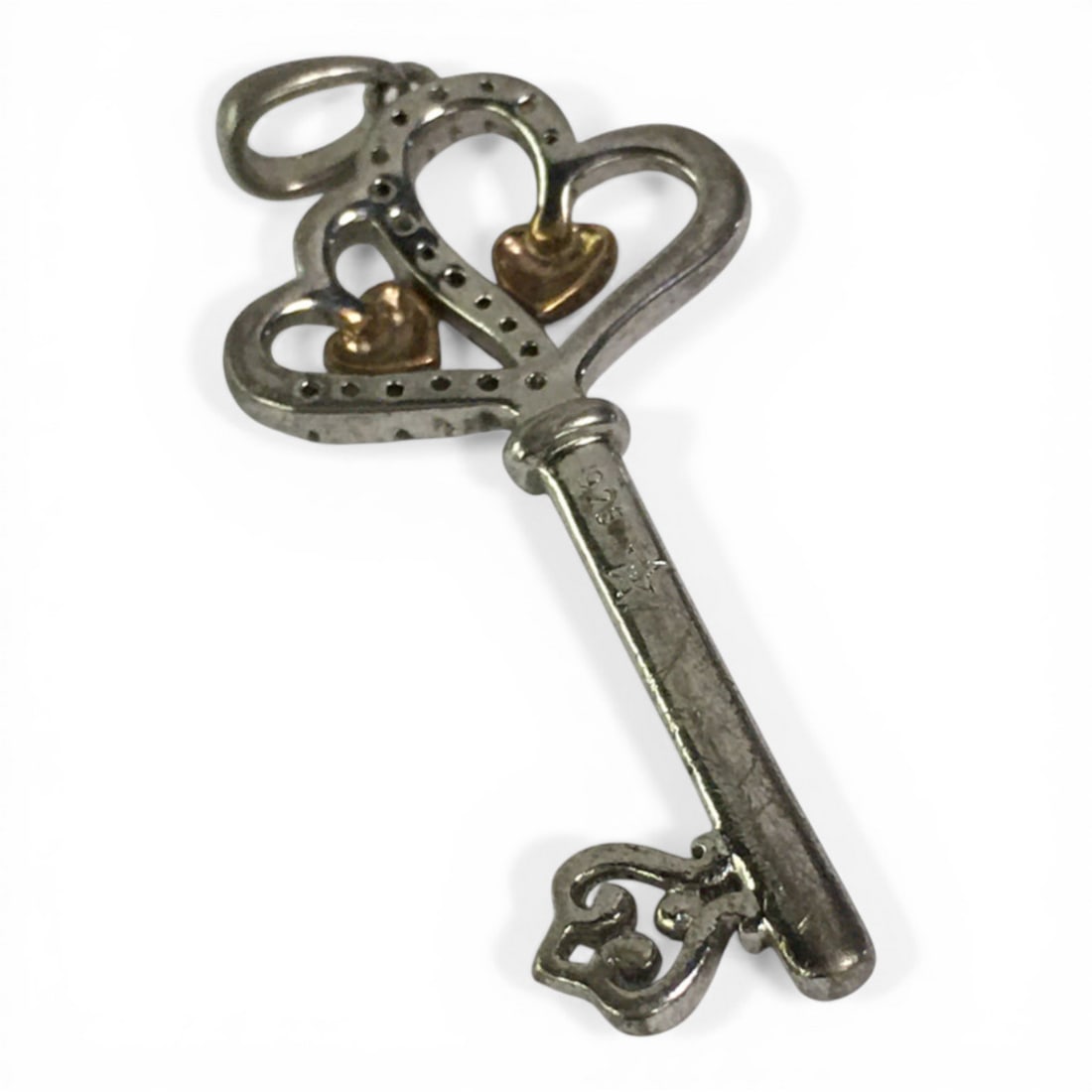 Sterling Silver Key Charm - 2