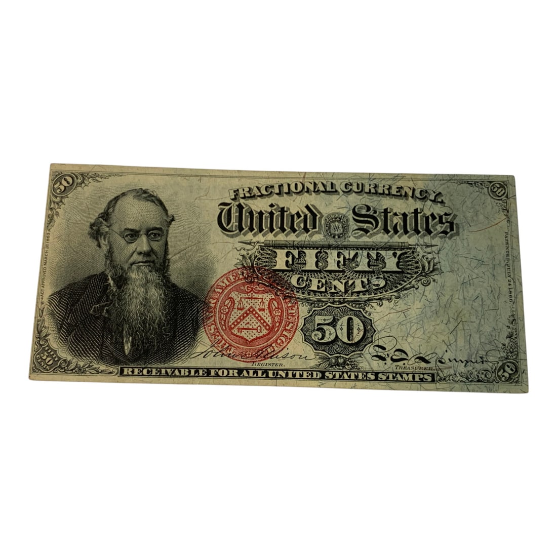 50 Cents Fractional Currency Note, 4th Issue: See Photos