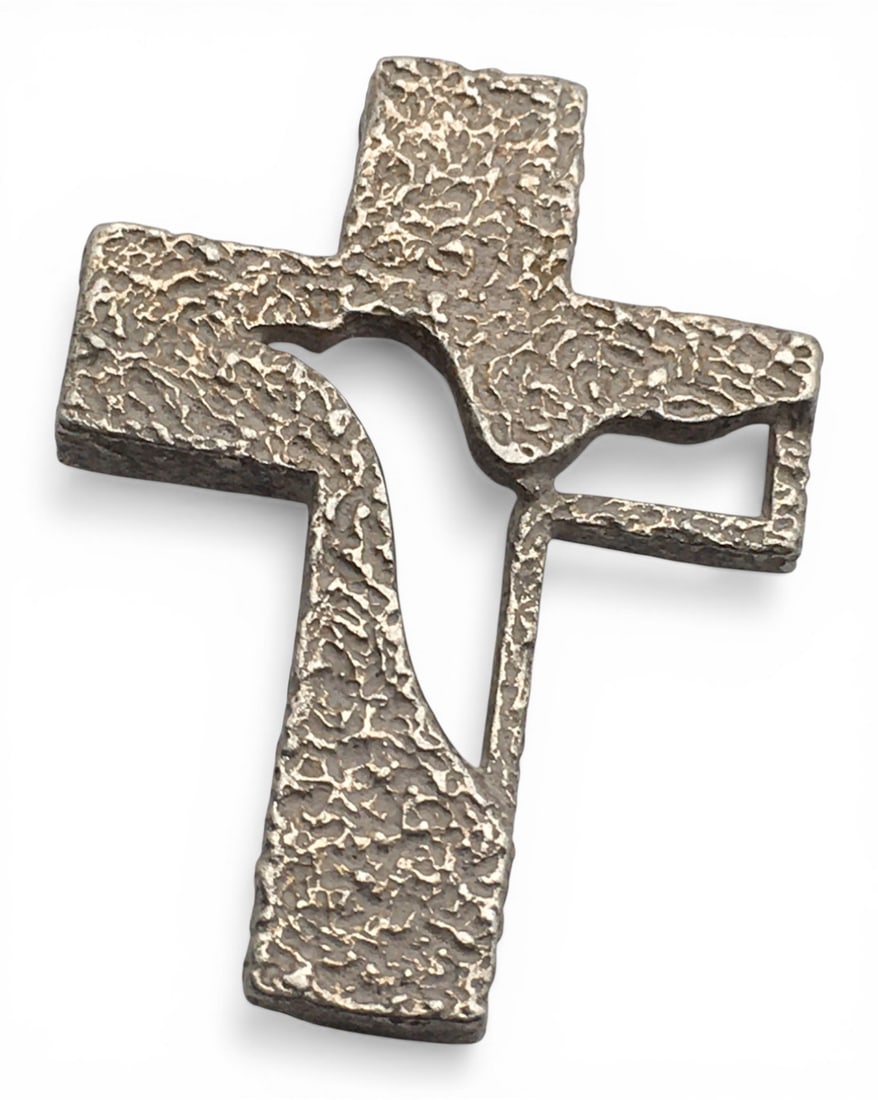 Silver Cross Pendant: Tests Silver - 4.6g - 1 1/4" Long