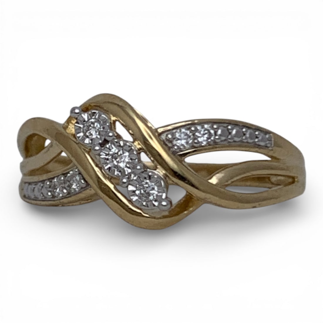Sterling Silver Gold Tone Ring (1 of 5)
