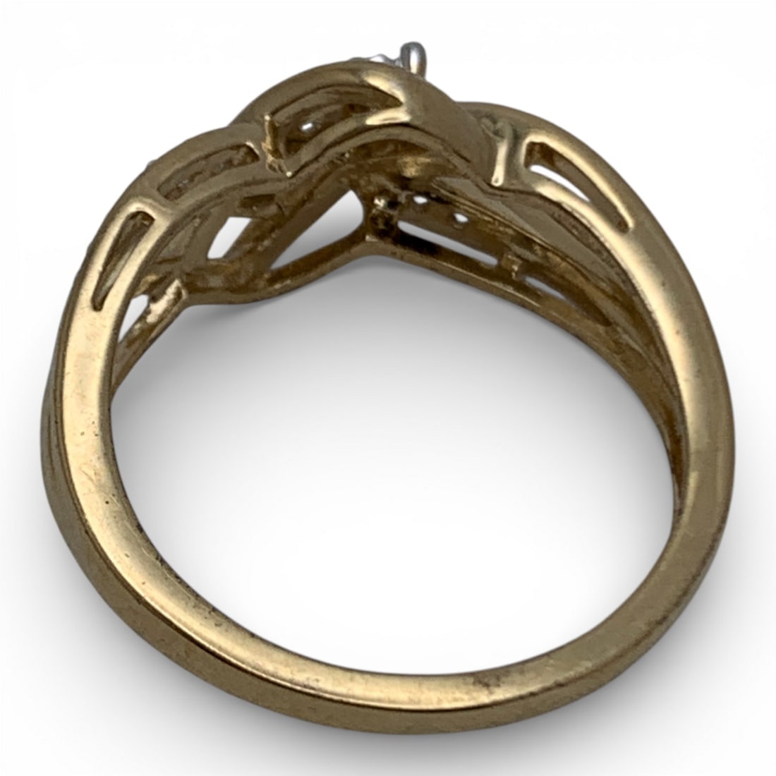 Sterling Silver Gold Tone Ring - 2