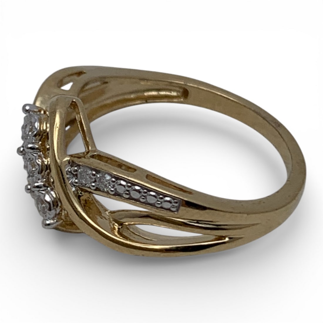 Sterling Silver Gold Tone Ring - 3