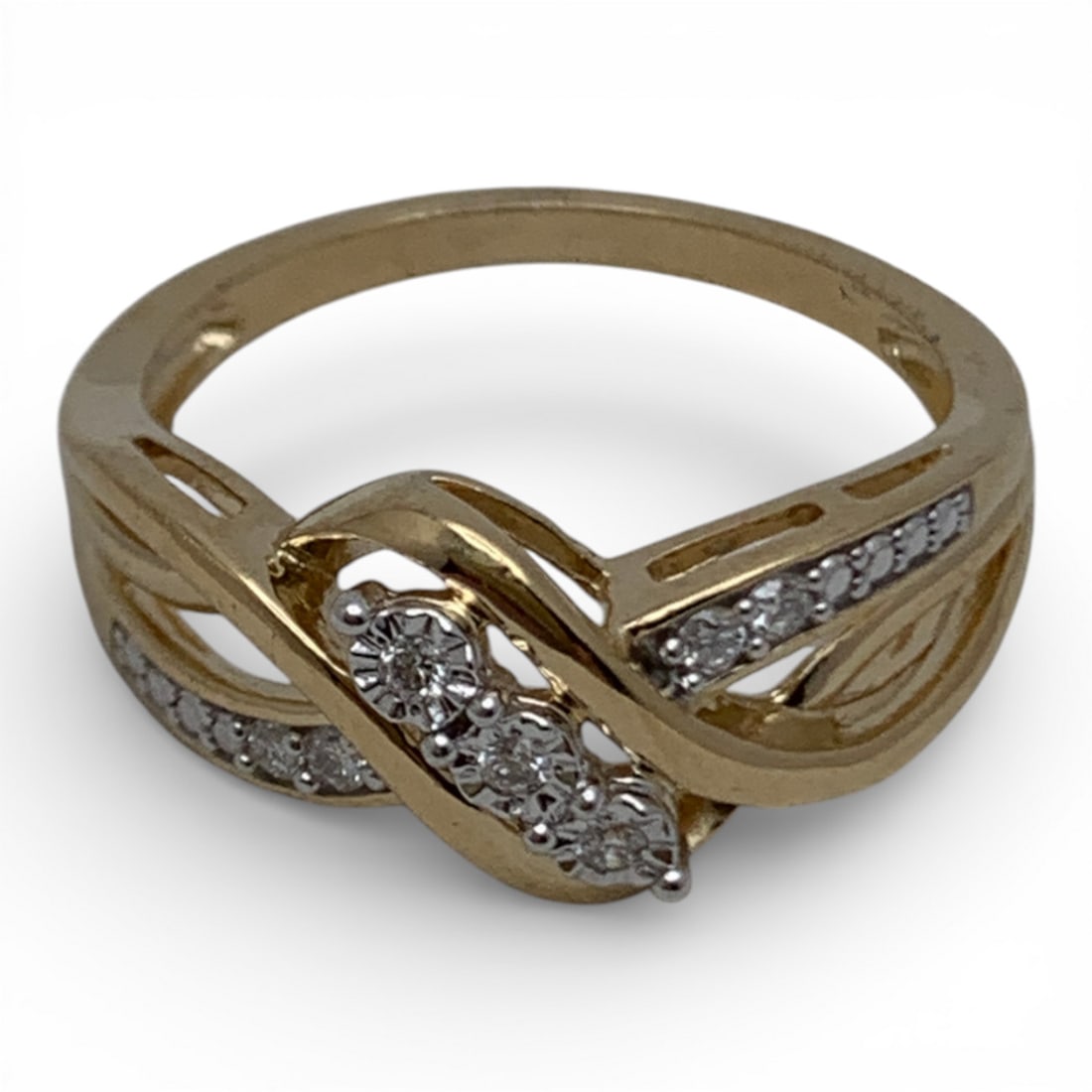 Sterling Silver Gold Tone Ring - 5