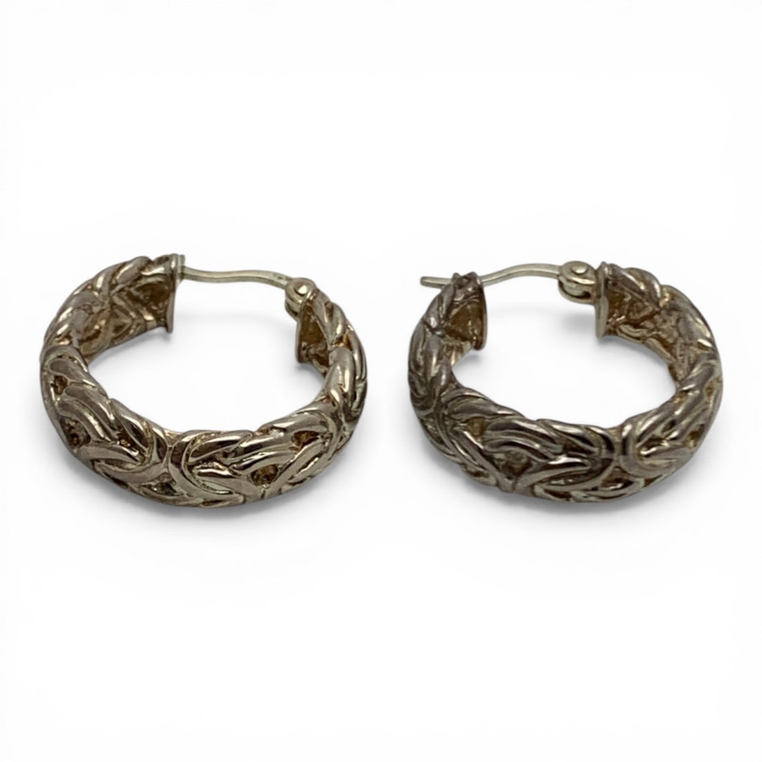 Sterling Silver Hoop Earrings - 3