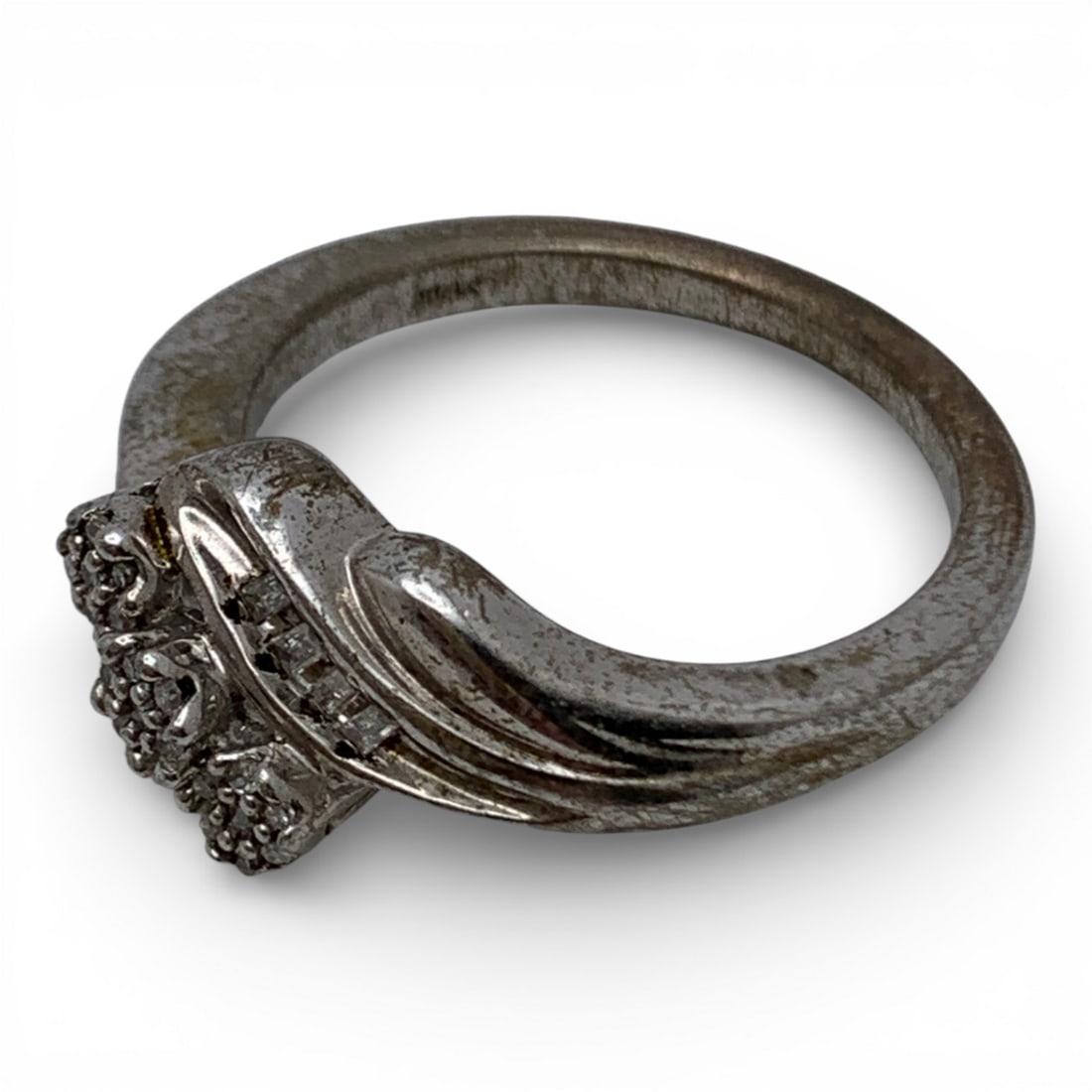 Sterling Silver & Diamond Ring - 3