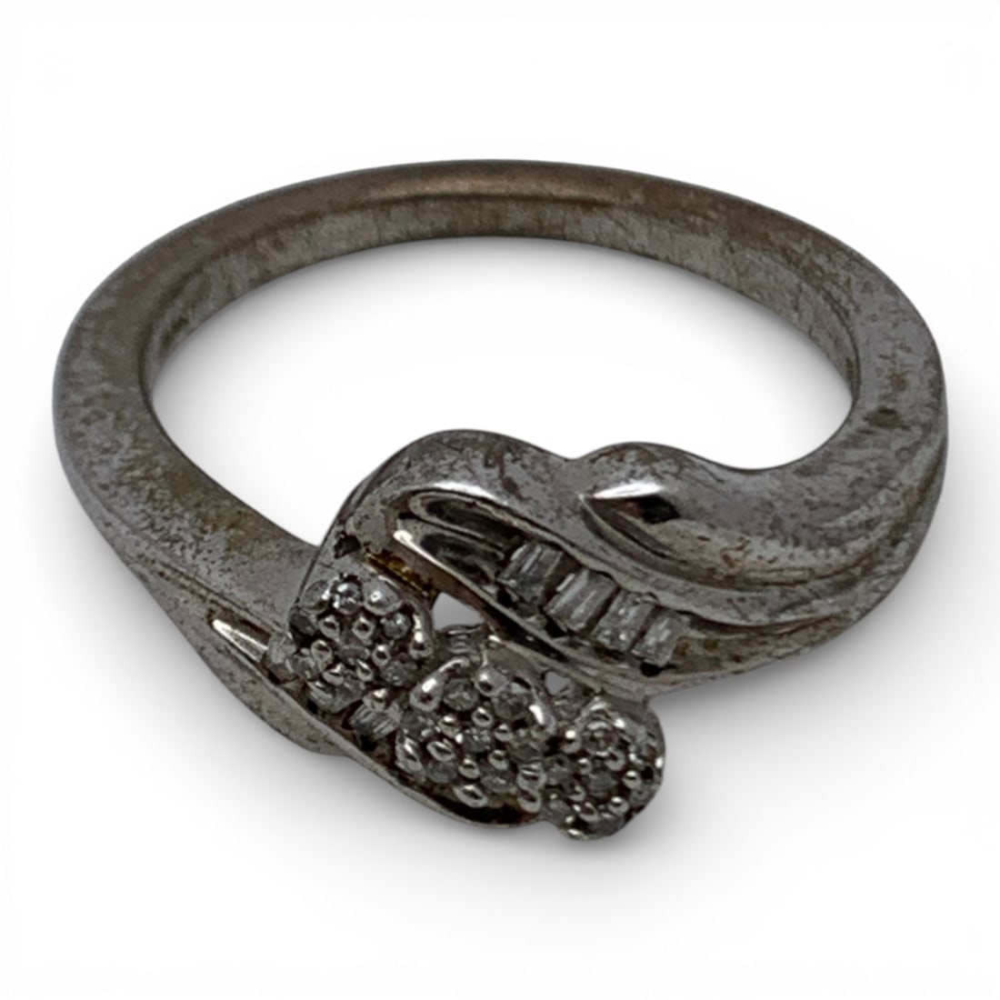 Sterling Silver & Diamond Ring - 5