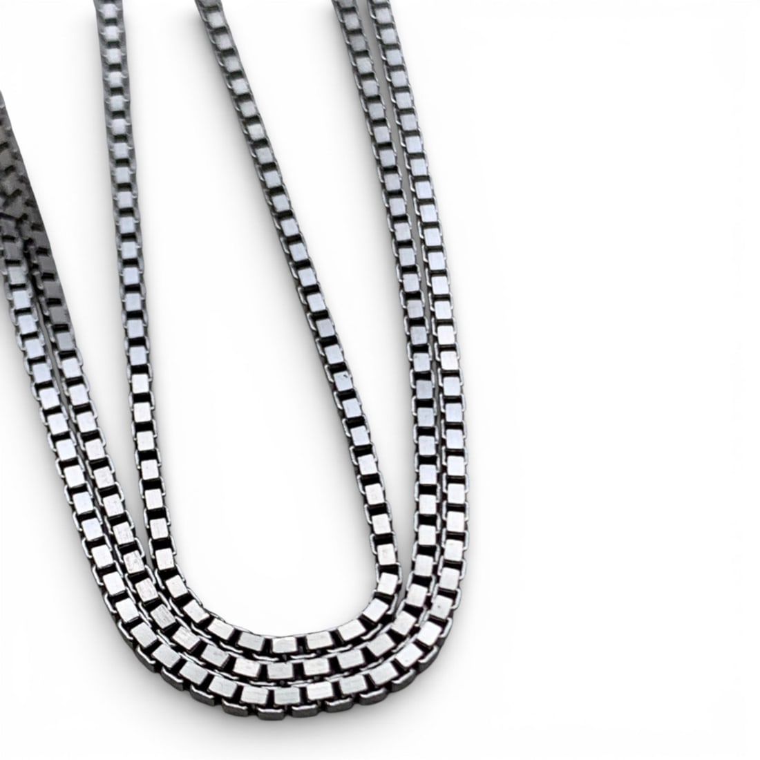 Sterling Silver Box Chain Necklace - 2