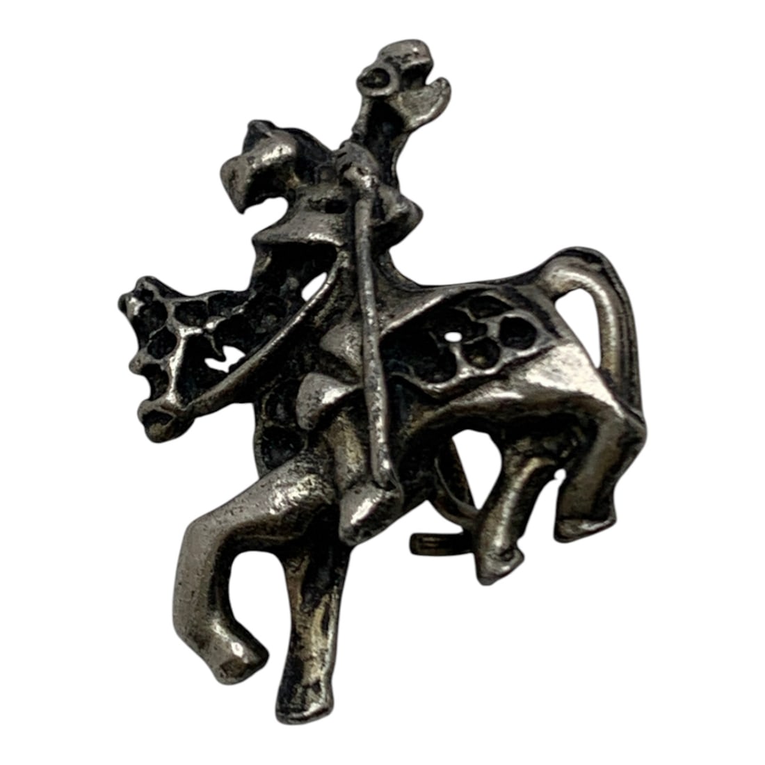 Silver Knight On Steed Pin - 3