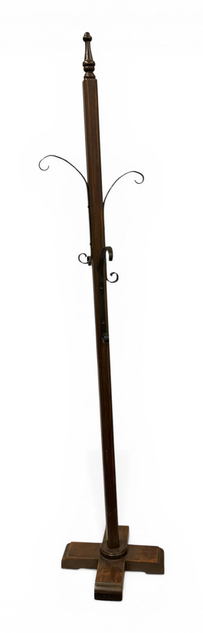Hall Tree With Wrought Iron Hooks - 7