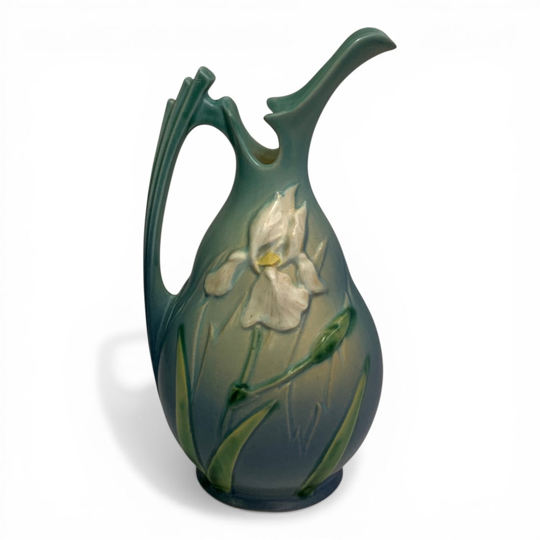 Roseville Pottery Blue Iris Pattern Ewer - 3