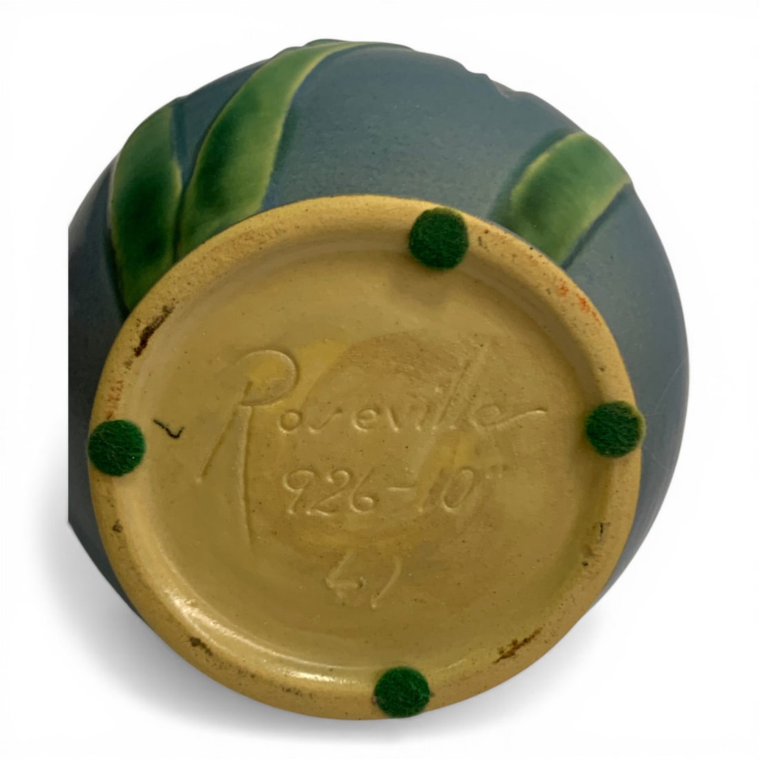 Roseville Pottery Blue Iris Pattern Ewer - 5