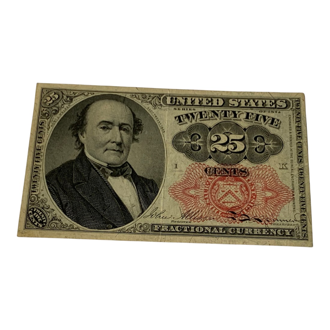 25 Cents Fractional Currency Note, 5th Issue: See Photos