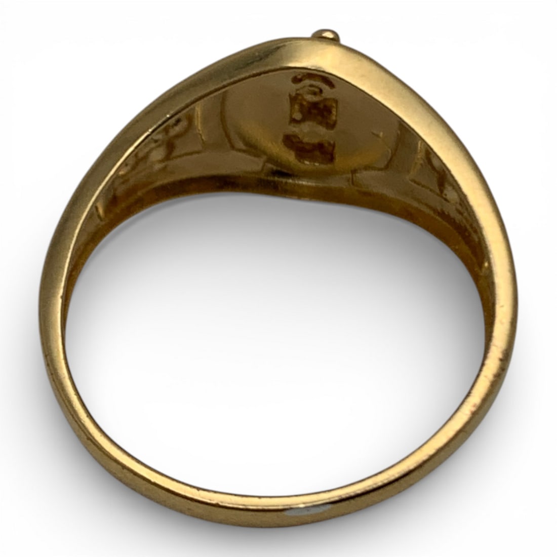 Sterling Silver Gold Tone Religious Ring - 2