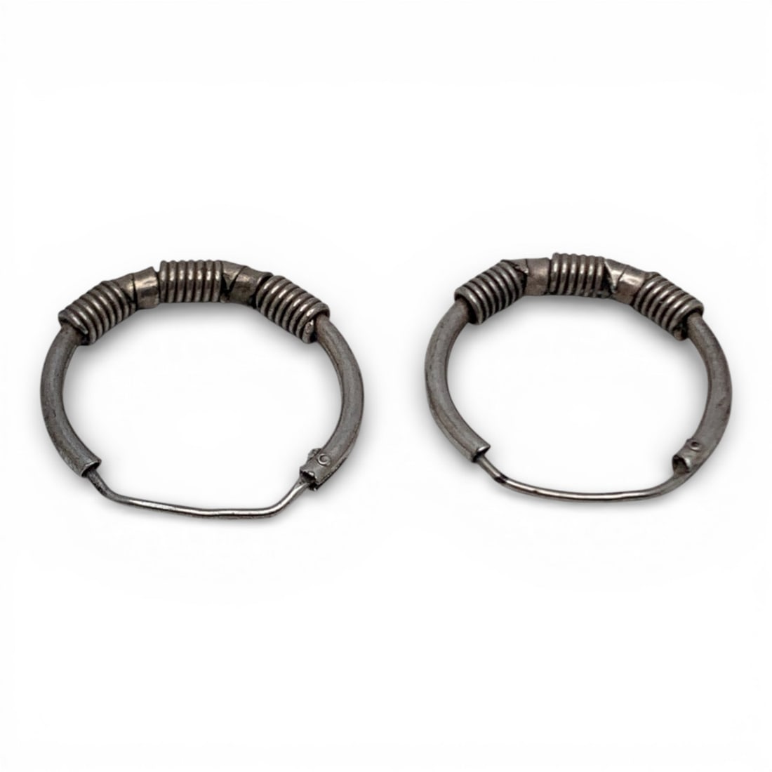 Sterling Silver Hoop Earrings - 2