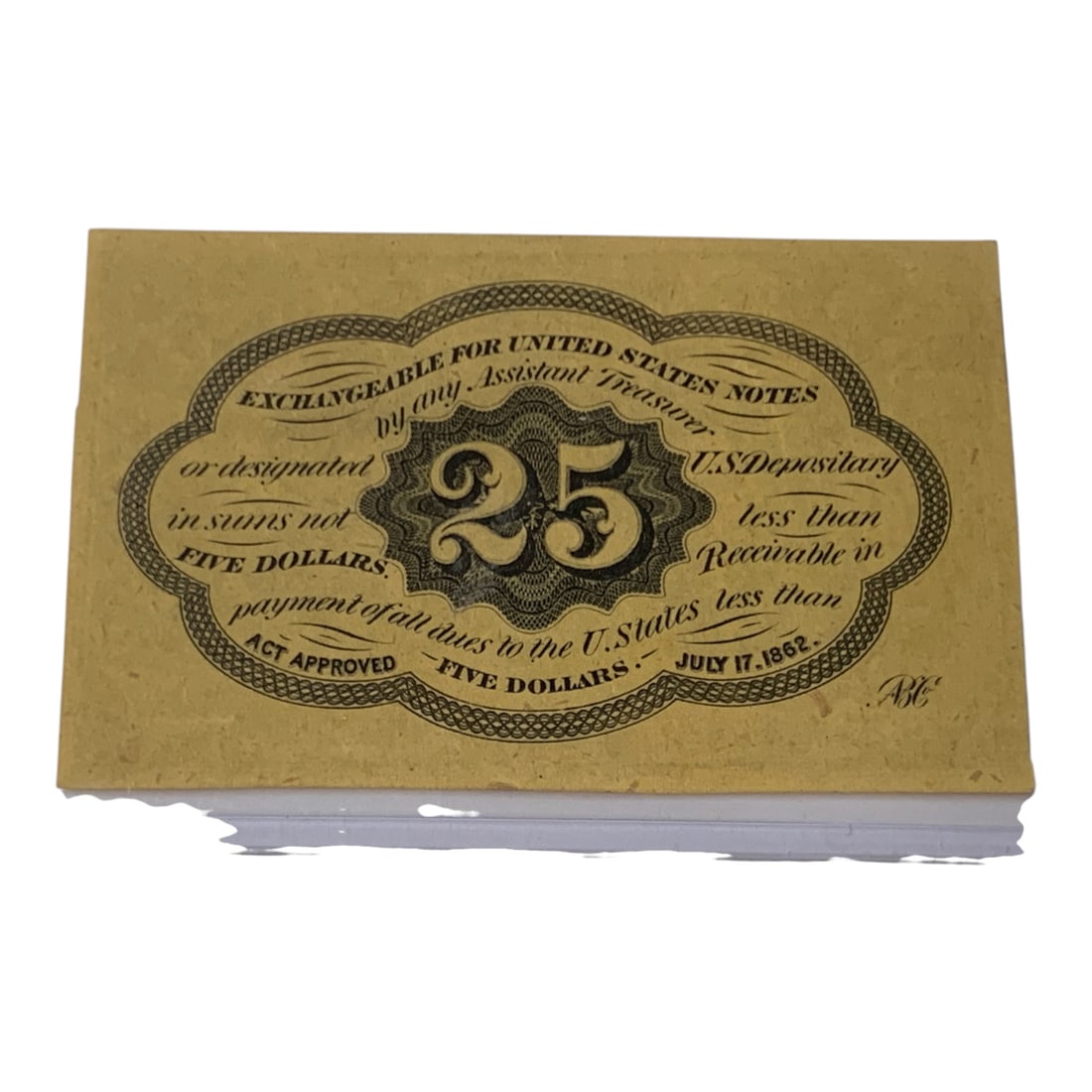 25 Cents Postage Currency Note, 1st Issue - 2