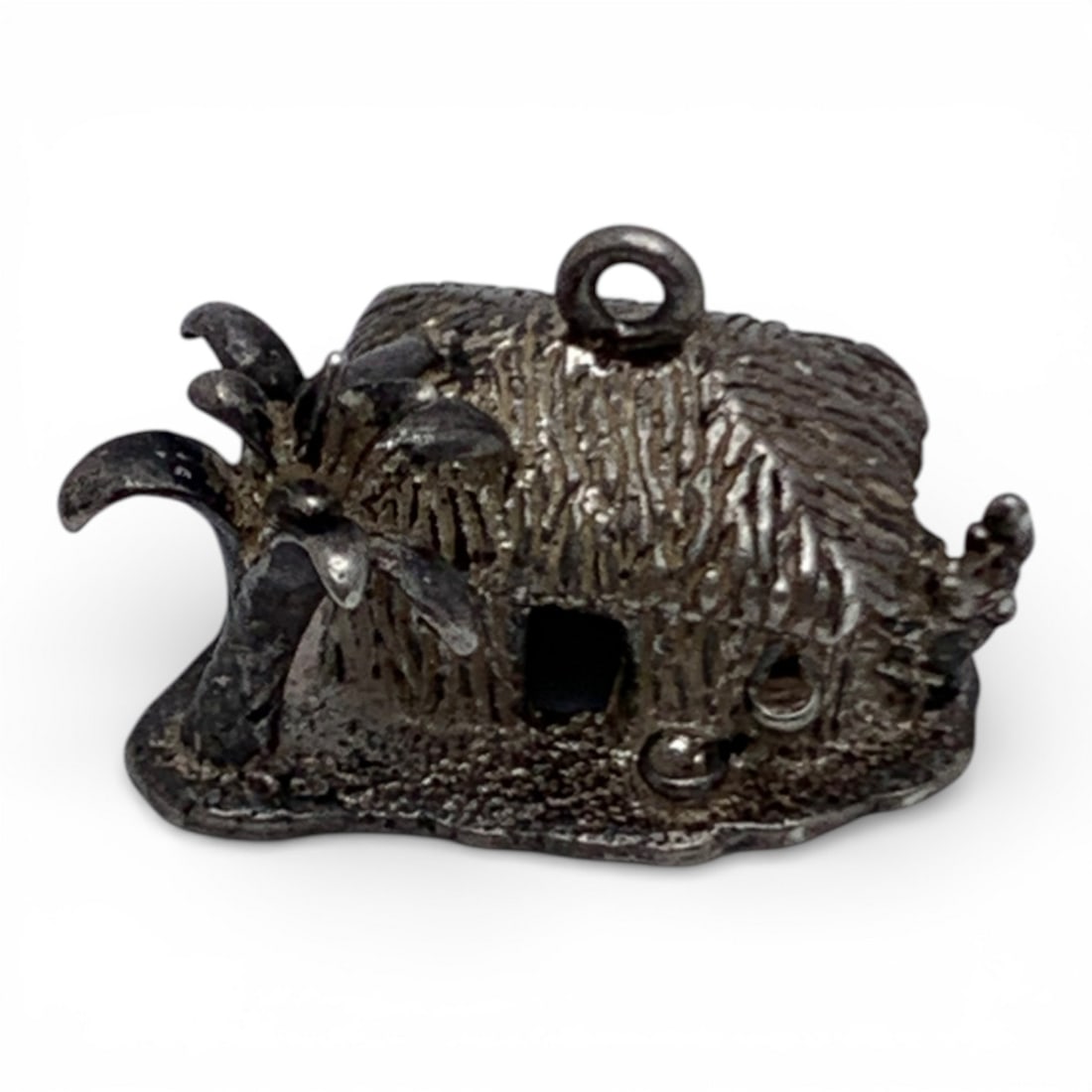 Sterling Silver Tropical Hut Charm: Marked Sterling - 5/8" Long - 3.5 Grams