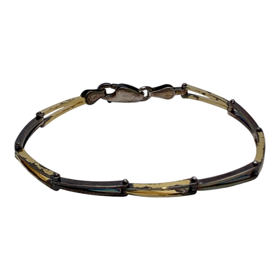 Sterling Silver Bracelet: Marked 925 - 7 1/8" Long - 7.6 Grams