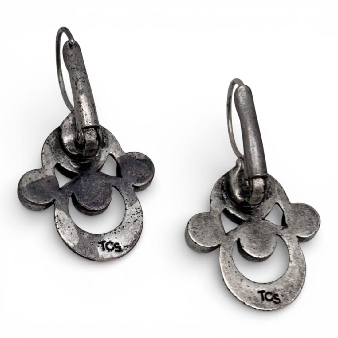 Silver & Blue Stone Earrings - 2