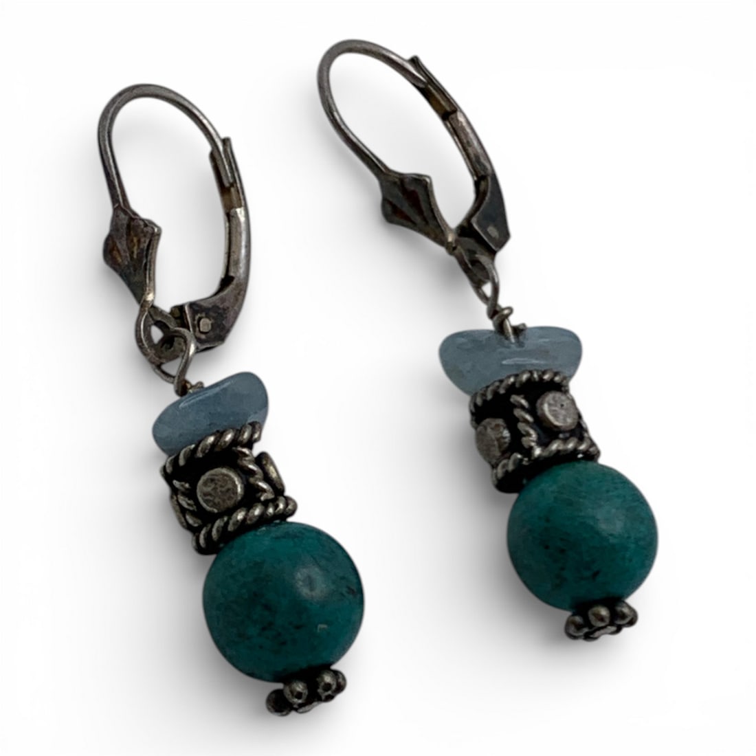 Sterling Silver Dangle Earrings With Stones (1 of 3)