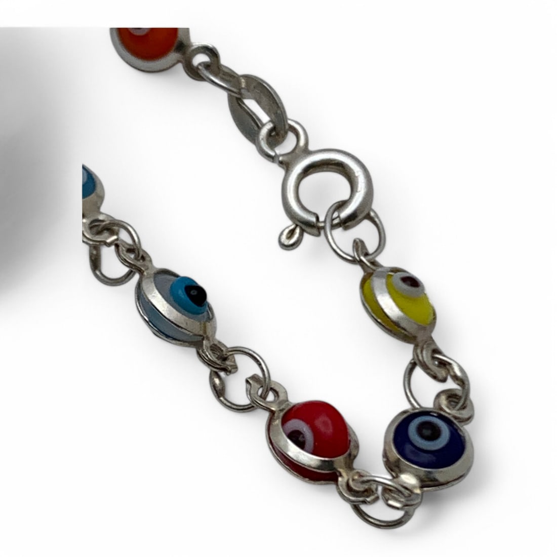 Sterling Silver Evil Eye Bracelet - 2