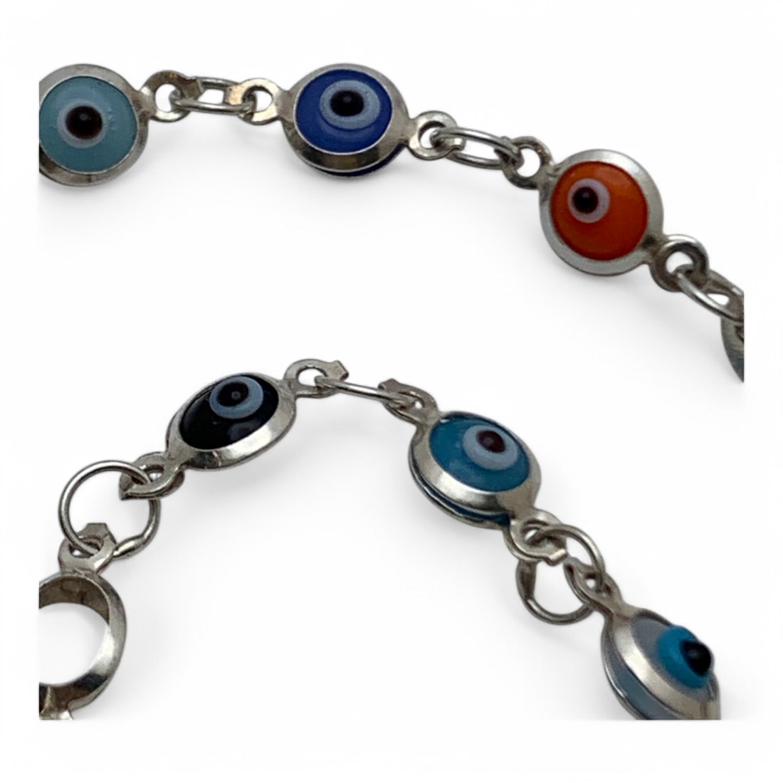 Sterling Silver Evil Eye Bracelet - 3