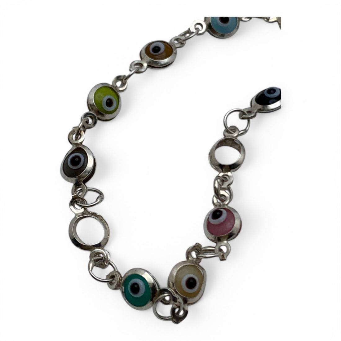 Sterling Silver Evil Eye Bracelet - 4
