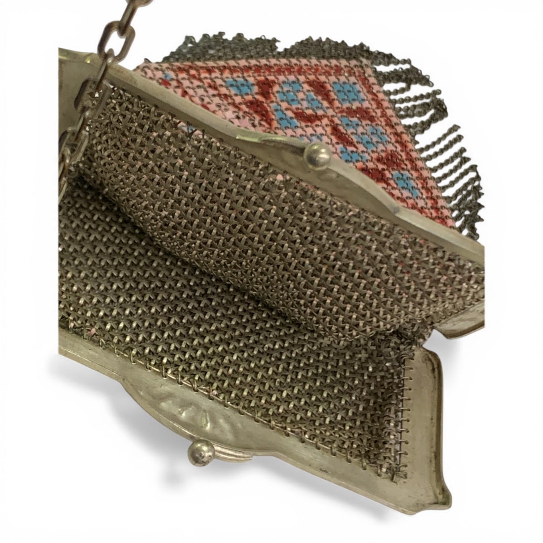 Mandalian Enameled Mesh Purse - 3