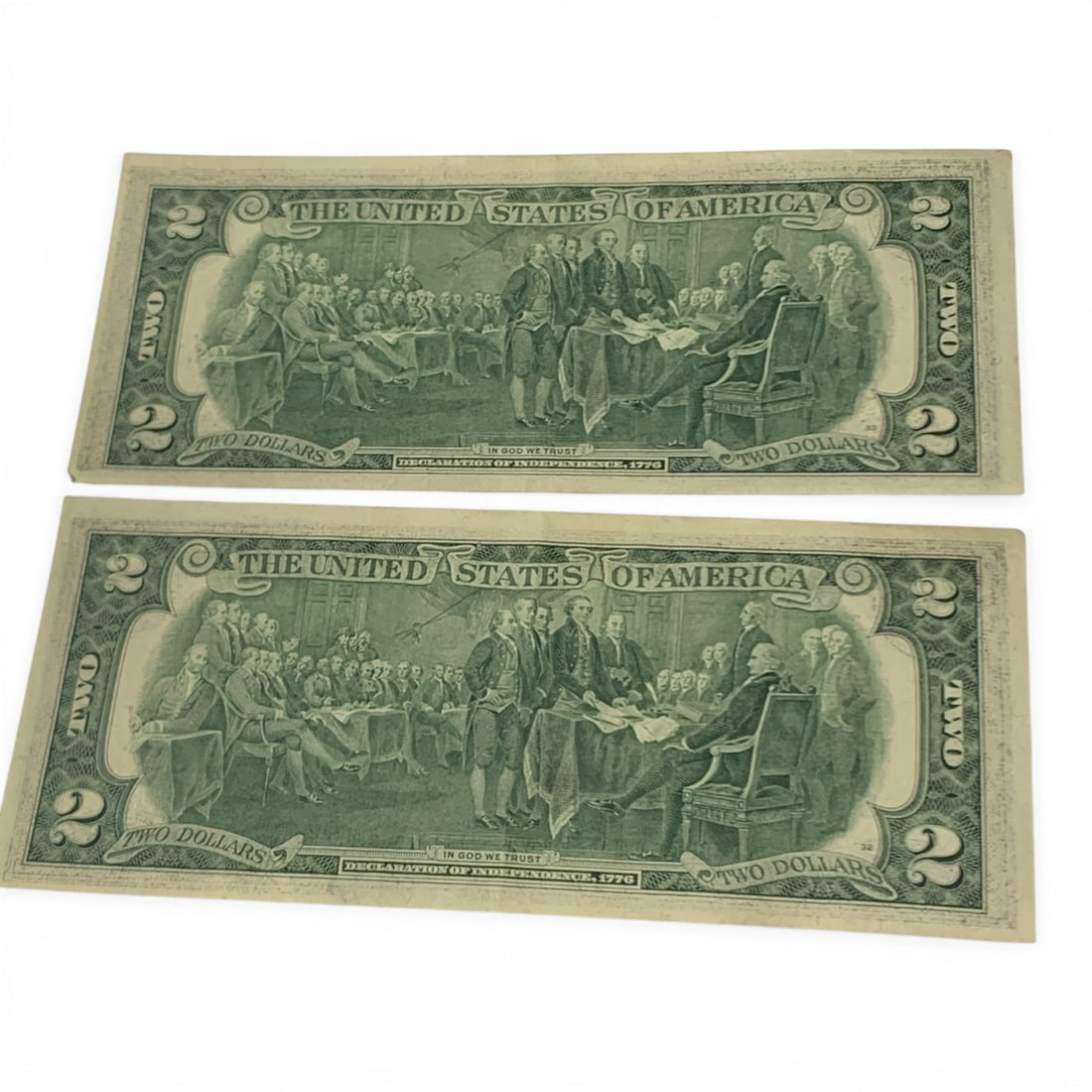 2 $2 1976 Sequential Number Notes - 2