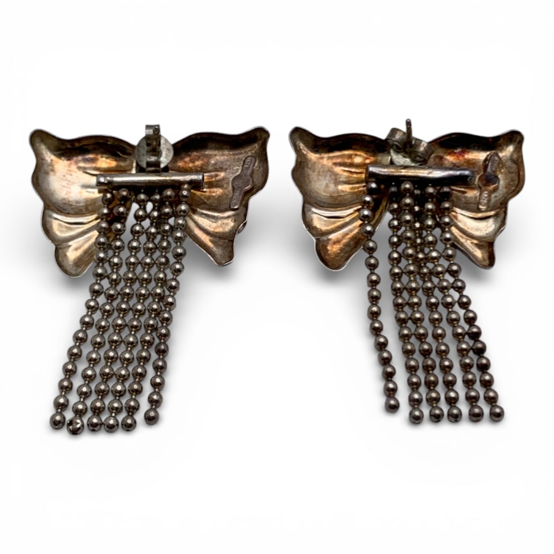 Sterling Silver Bow Earrings - 2