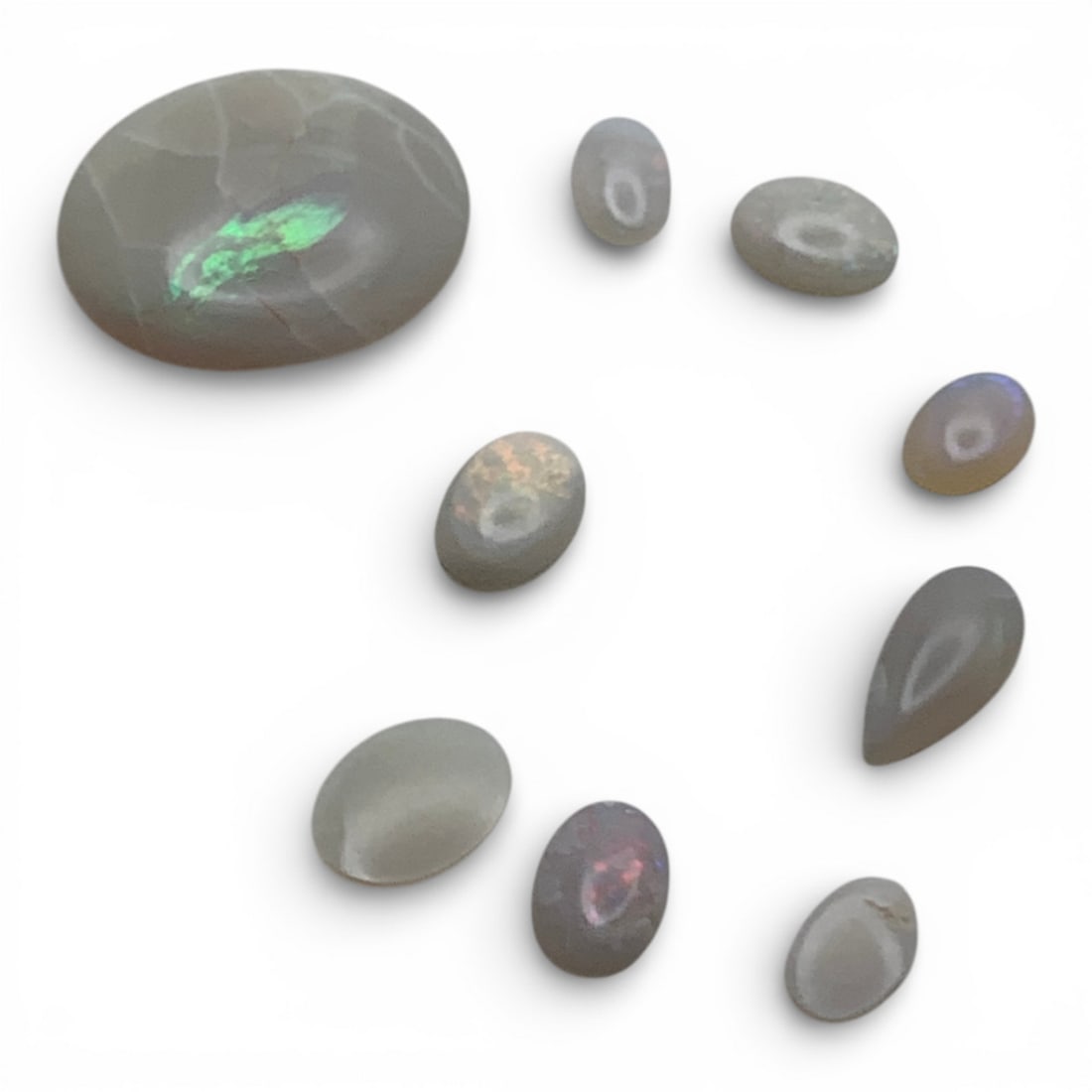 Grouping Of White Gemstones: 1.9 Total Grams Gemstones Tested With Presidium Gem Tester Il - Berners Does Not Guarantee Authenticity Of Gemstones