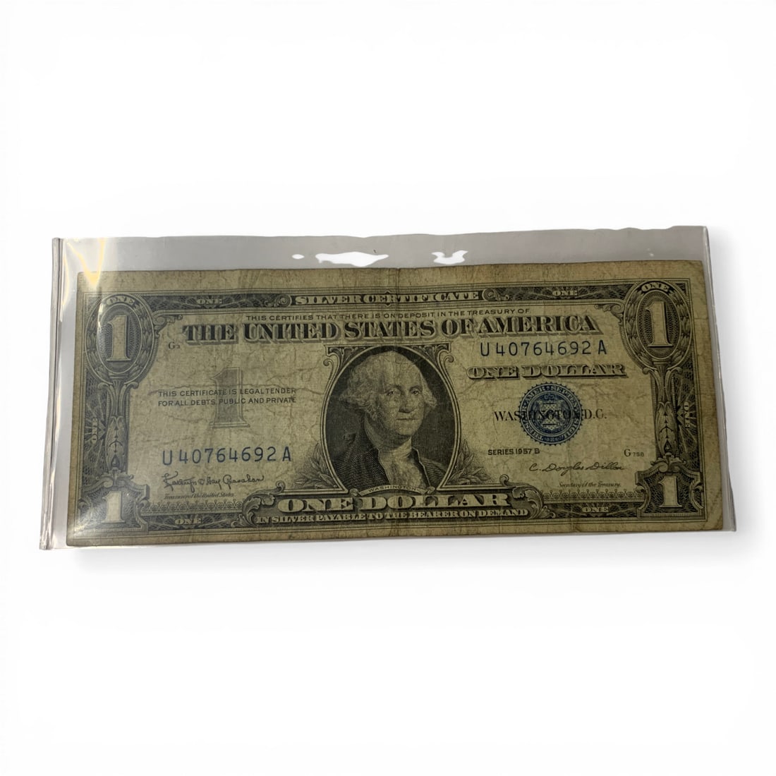 1957 B $1 Silver Certificate Error Note: Series Of 1957 B - Silver Certificate Note Is Miscut/misaligned