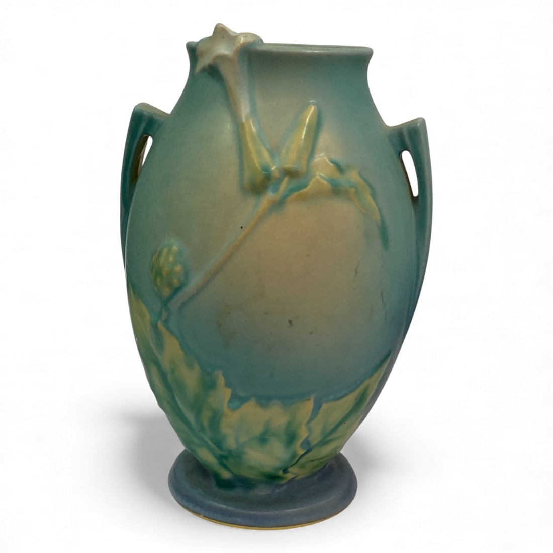 Roseville Pottery Thorn Apple Vase: Marked Roseville 818-8"8.5" Tall. As - Found, Shows Damage And / Or Restoration, See Photos.