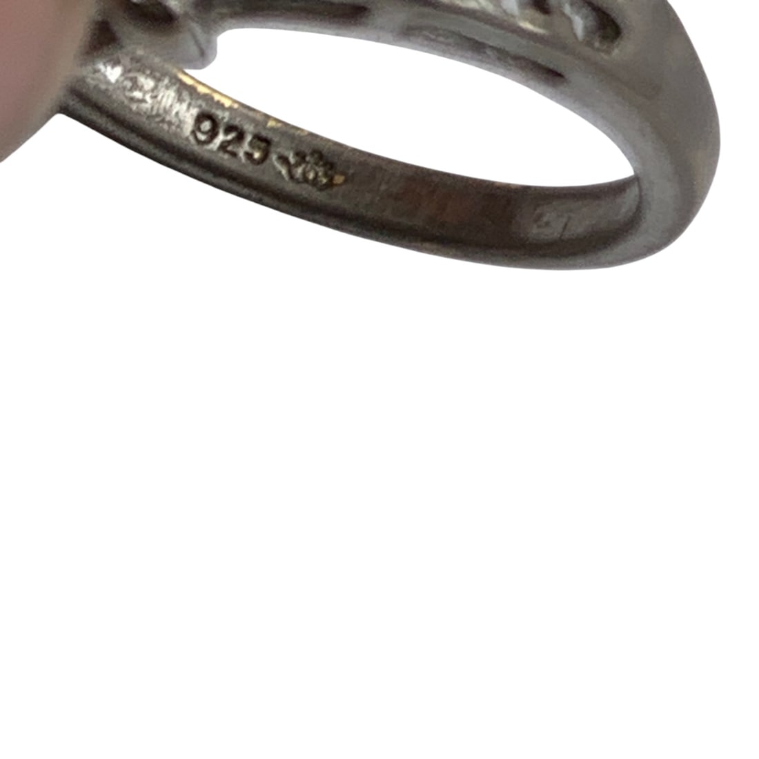 Sterling Silver Ring With Red Stone - 6