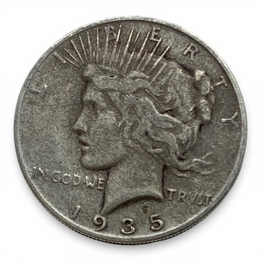 1935 S Silver Peace Dollar: 90% Silver Content - United States Of America~ One Dollar