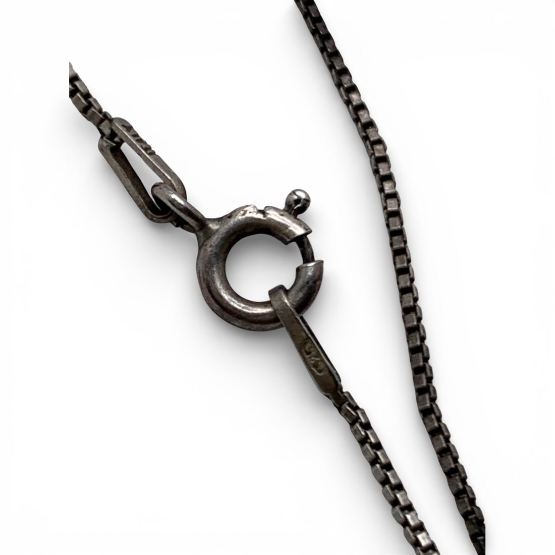 Sterling Silver Box Chain Necklace - 3