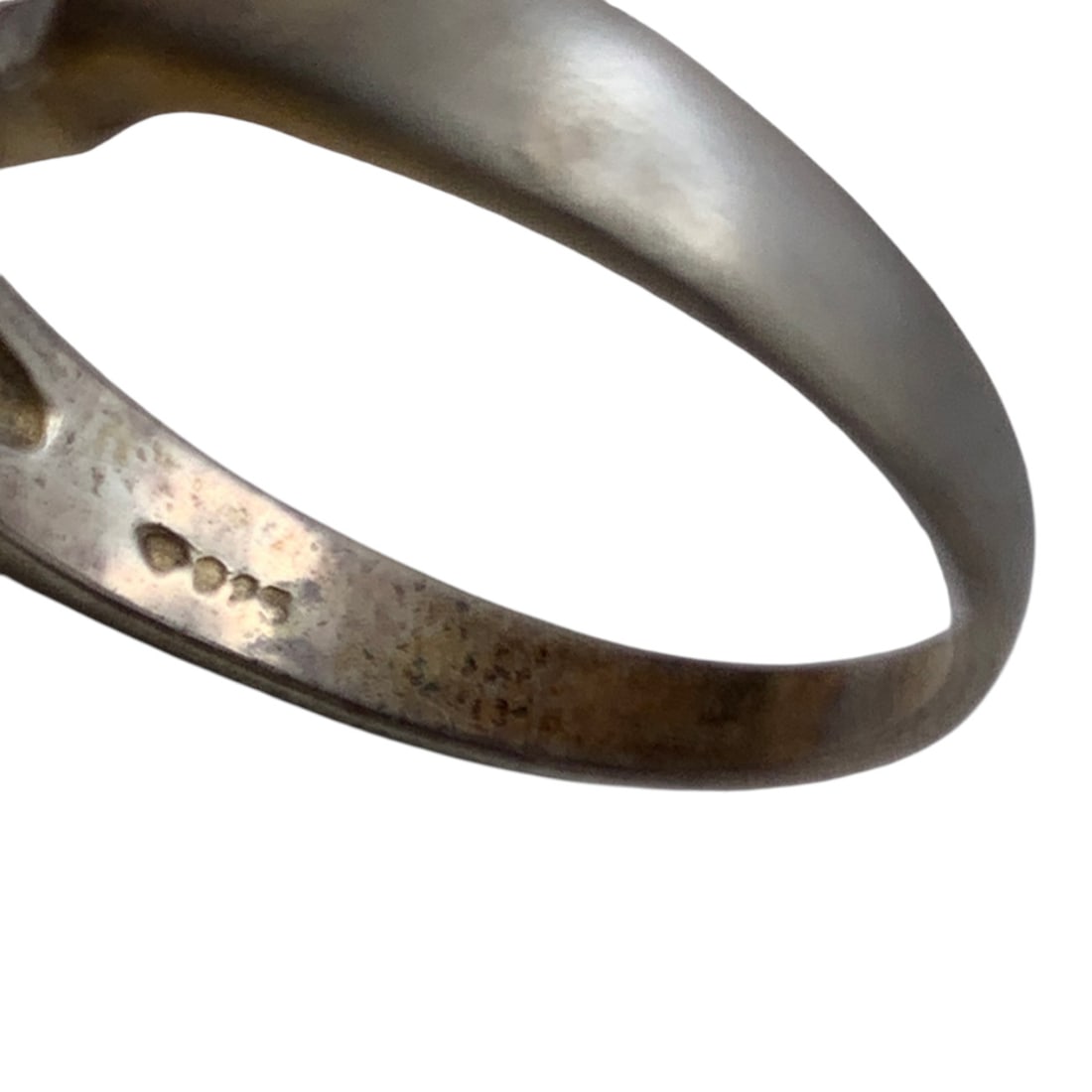 Sterling Silver Ring With Clear Stones - 6