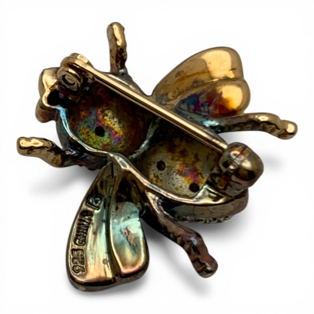 Sterling Silver & Diamond Bee Pin - 2