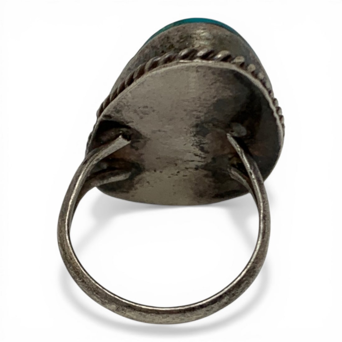 Silver & Blue Stone Ring - 2