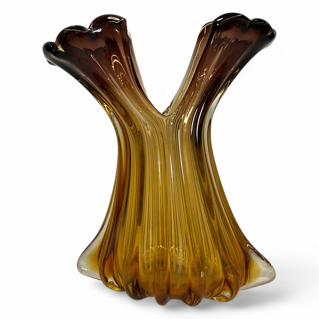 Brown Glass Vase - 4