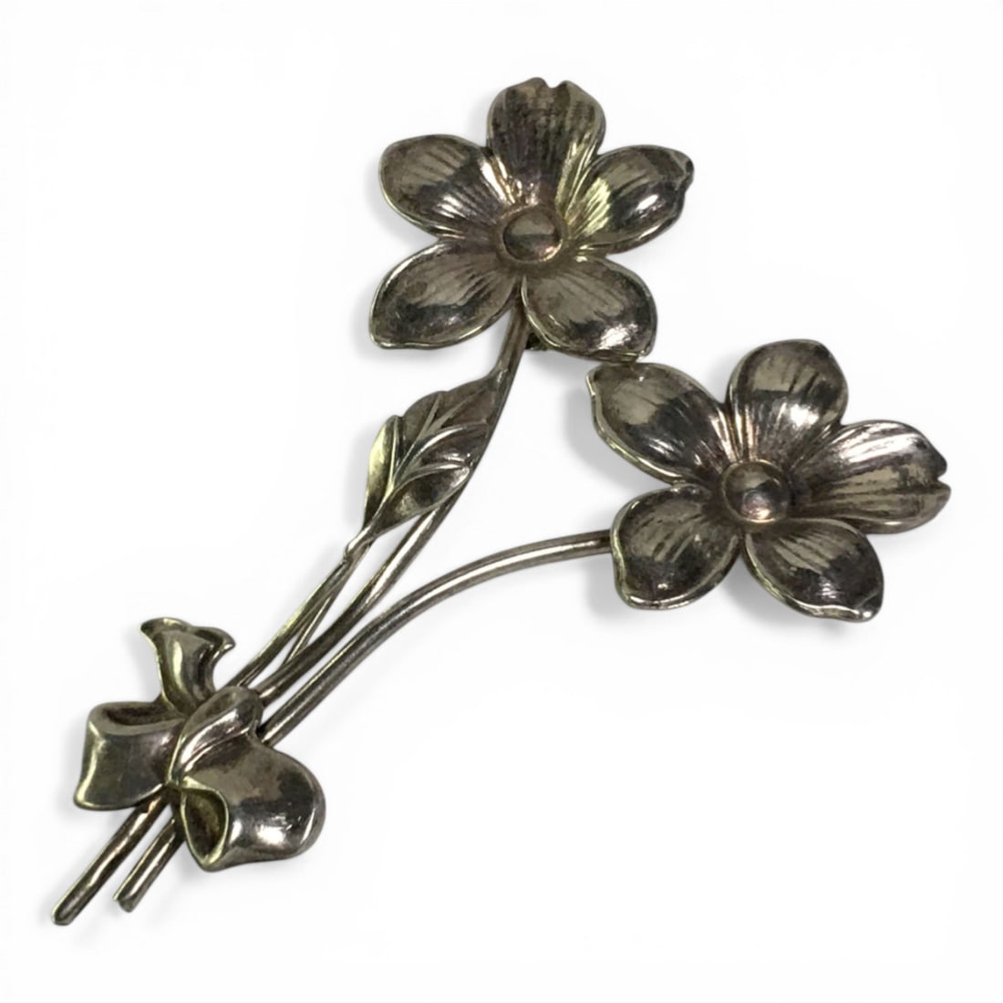 Sterling Silver Flower Pin - 3