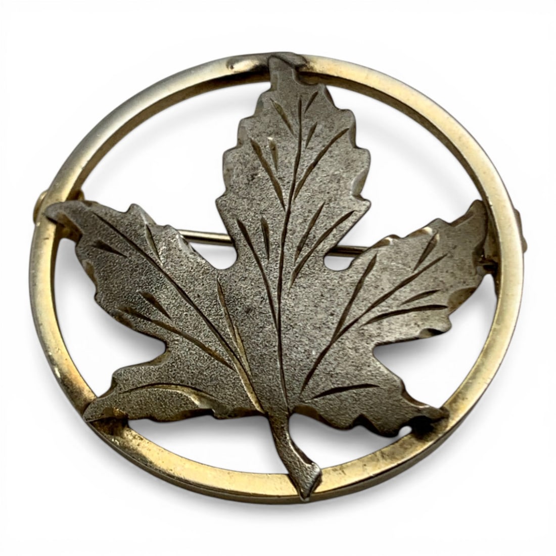 Sterling Silver Leaf Design Pin: Marked Sterling - 1 3/8" Long - 5.5 Grams