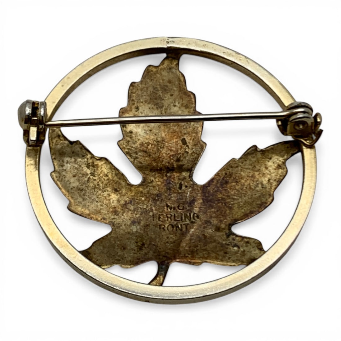 Sterling Silver Leaf Design Pin - 2