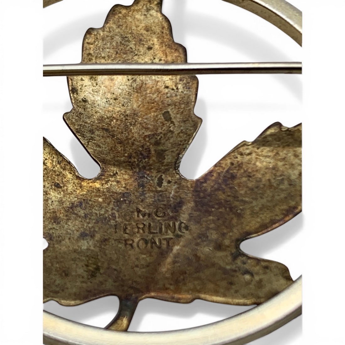 Sterling Silver Leaf Design Pin - 3