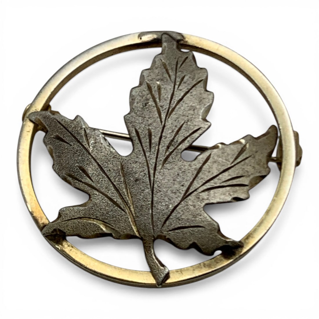 Sterling Silver Leaf Design Pin - 4