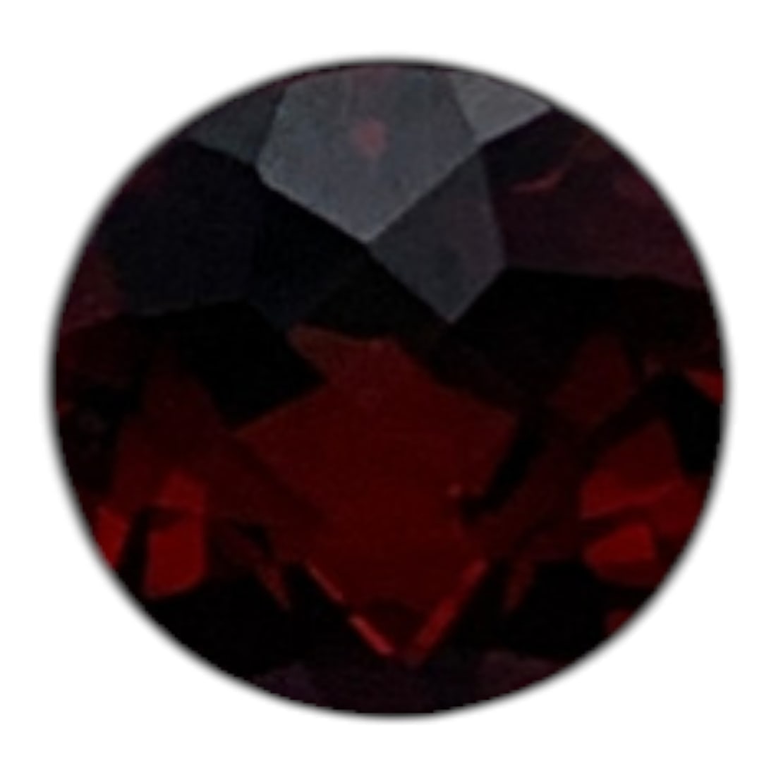 Faceted Red Garnet Gemstone: 7.5mm DiameterGemstones Tested With Presidium Gem Tester Il - Berners Does Not Guarantee Authenticity Of Gemstones