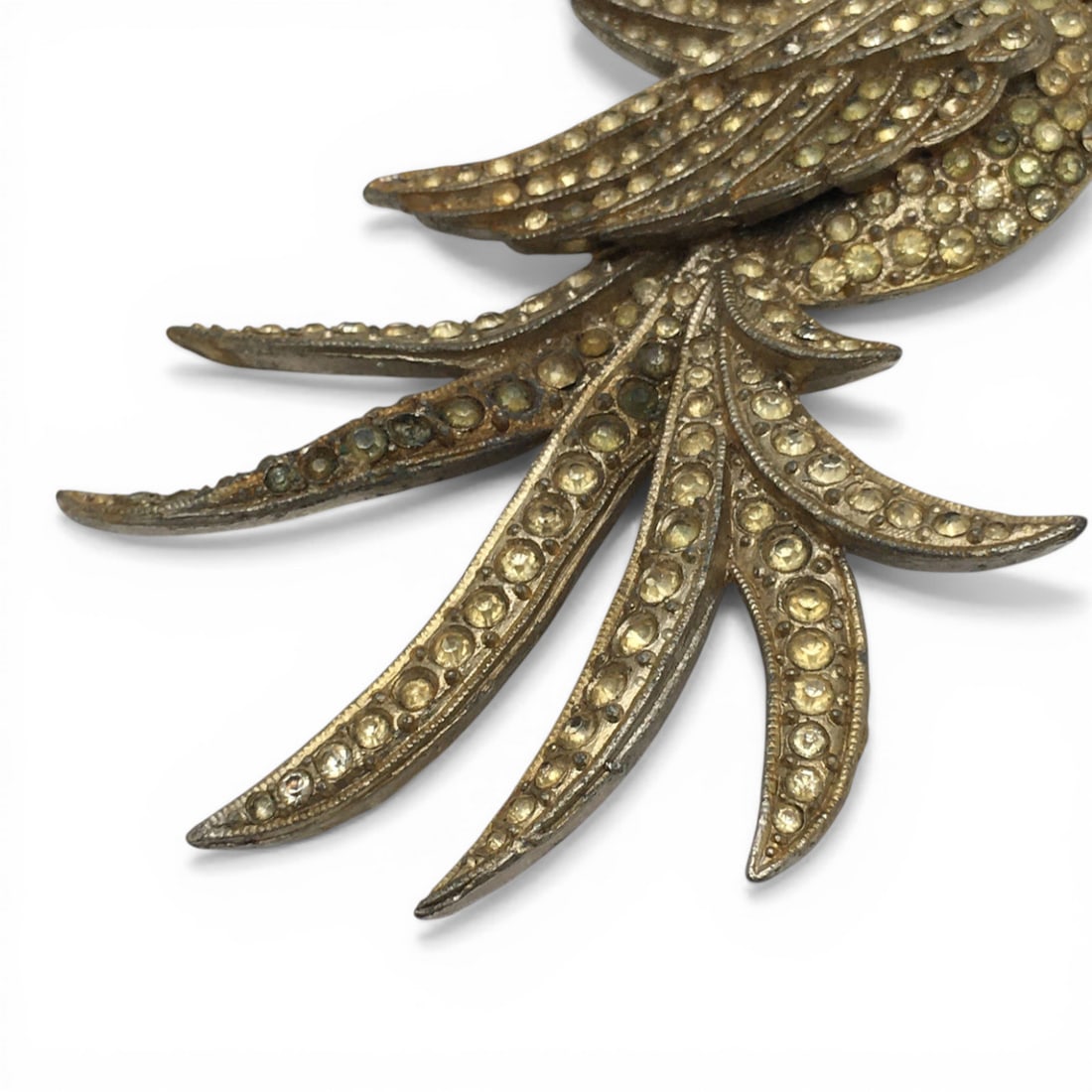 Large Rhinestone Bird Brooch - 3