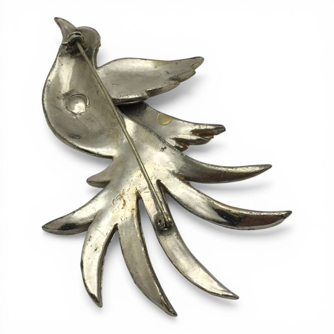 Large Rhinestone Bird Brooch - 4