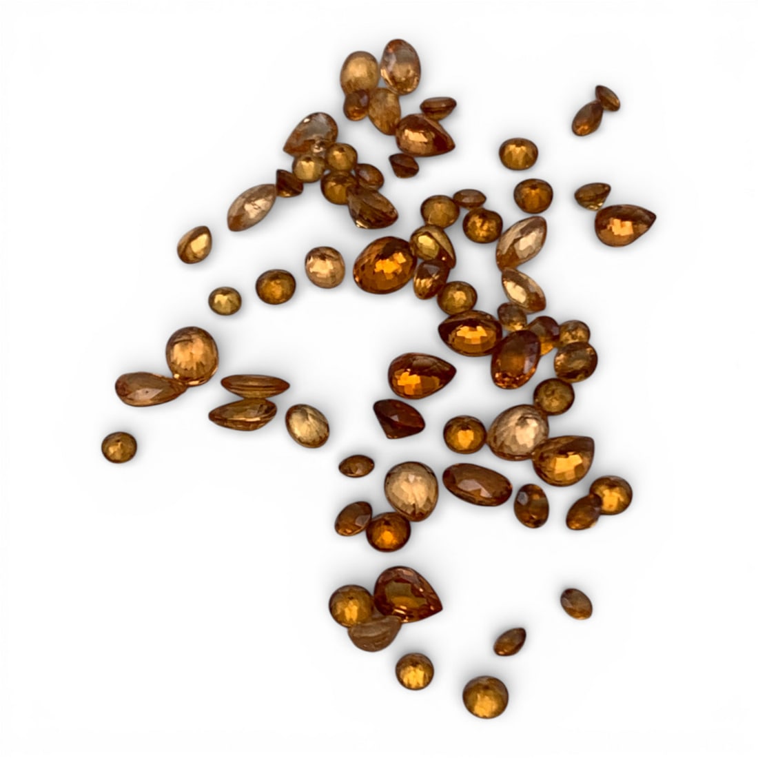 Grouping Of Orange Citrine Gemstones: 2.8 Total Grams Gemstones Tested With Presidium Gem Tester Il - Berners Does Not Guarantee Authenticity Of Gemstones