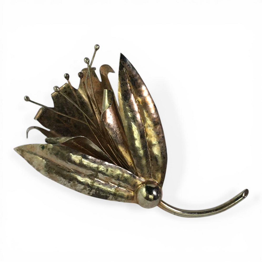 Sterling Silver Flower Broach - 4