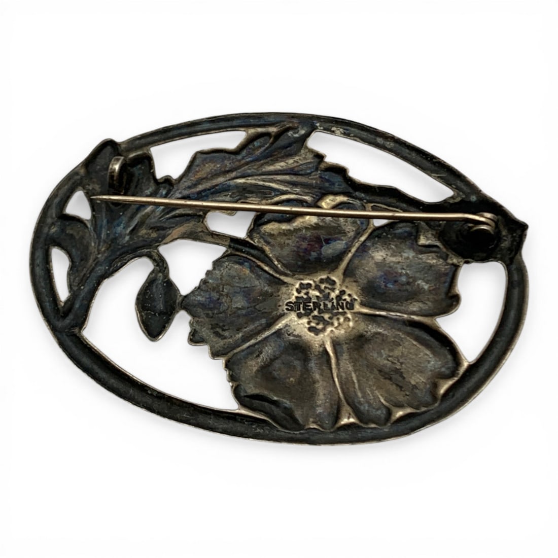 Sterling Silver Floral Pin - 2
